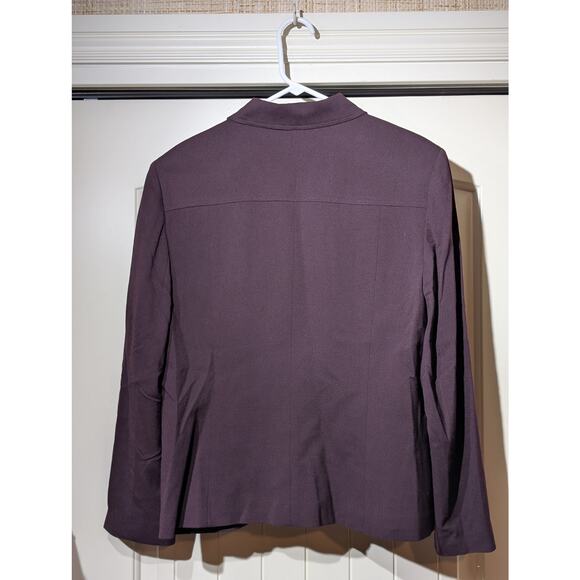 Talbot's Vintage Aubergine Wool Stretch Front Button Jacket Womens Size 16 - Picture 8 of 9